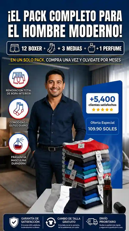 COMBO MACHO | 12 BOXERS + 1 PERFUME DE FEROMONAS