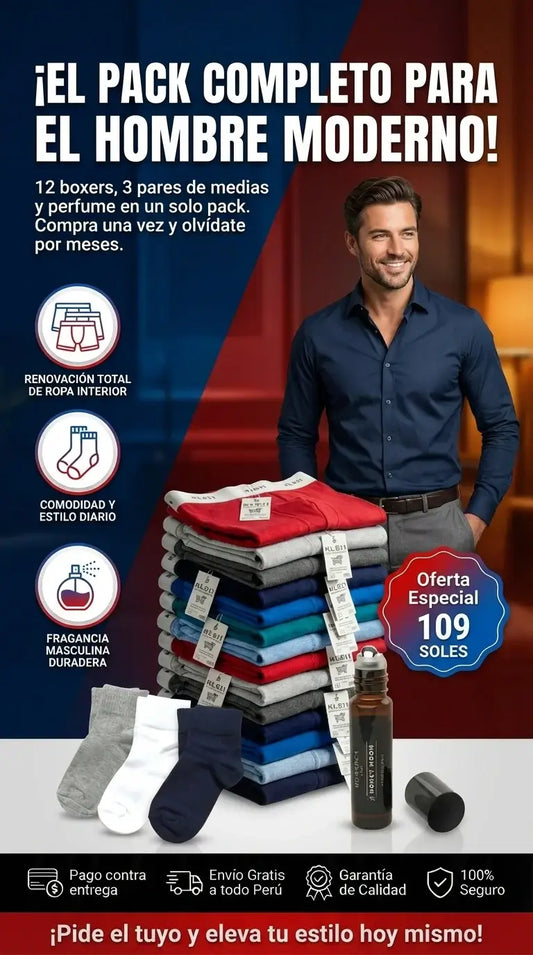 COMBO MACHO | 12 BOXERS + 1 PERFUME DE FEROMONAS